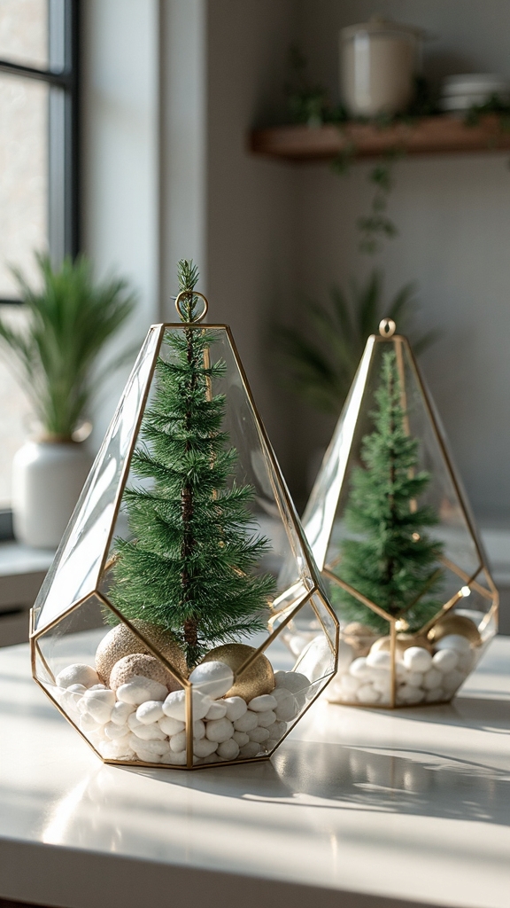 modern glass geometric forest