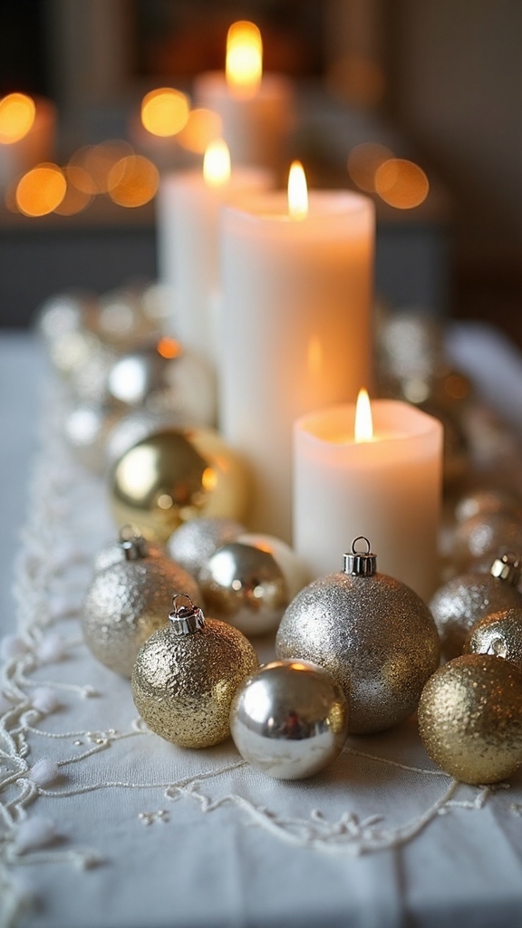 refined vintage christmas ornament display