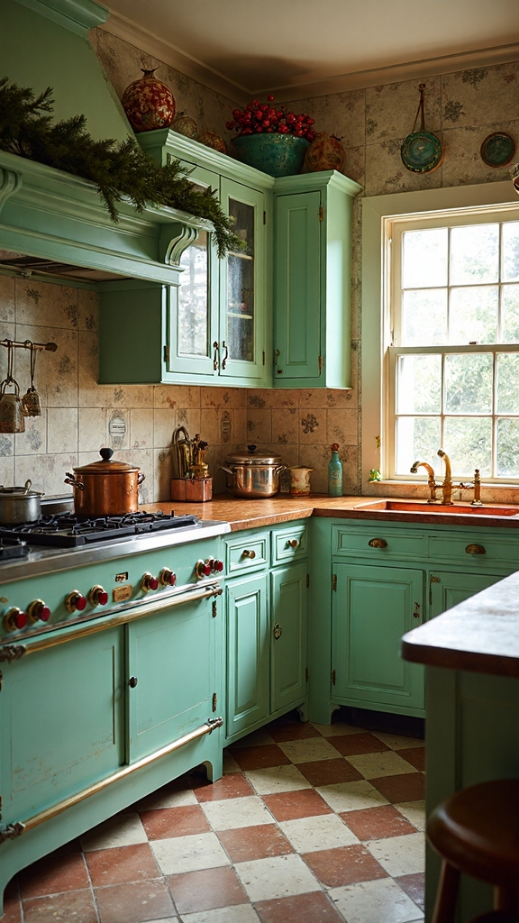 retro copper vintage festive