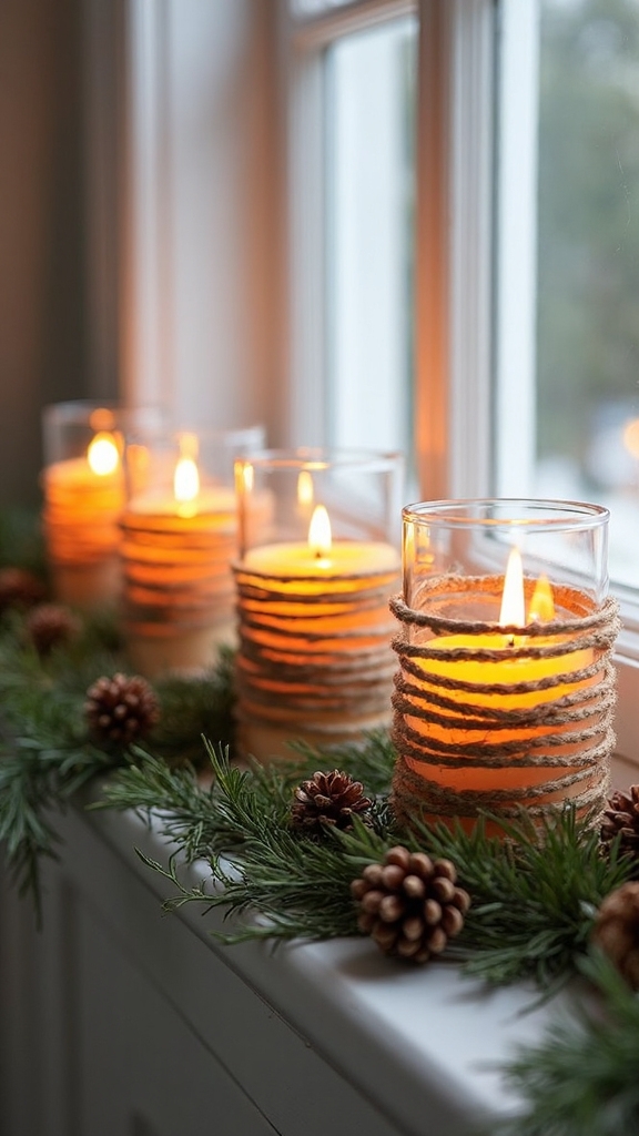 rustic farmhouse christmas window decor