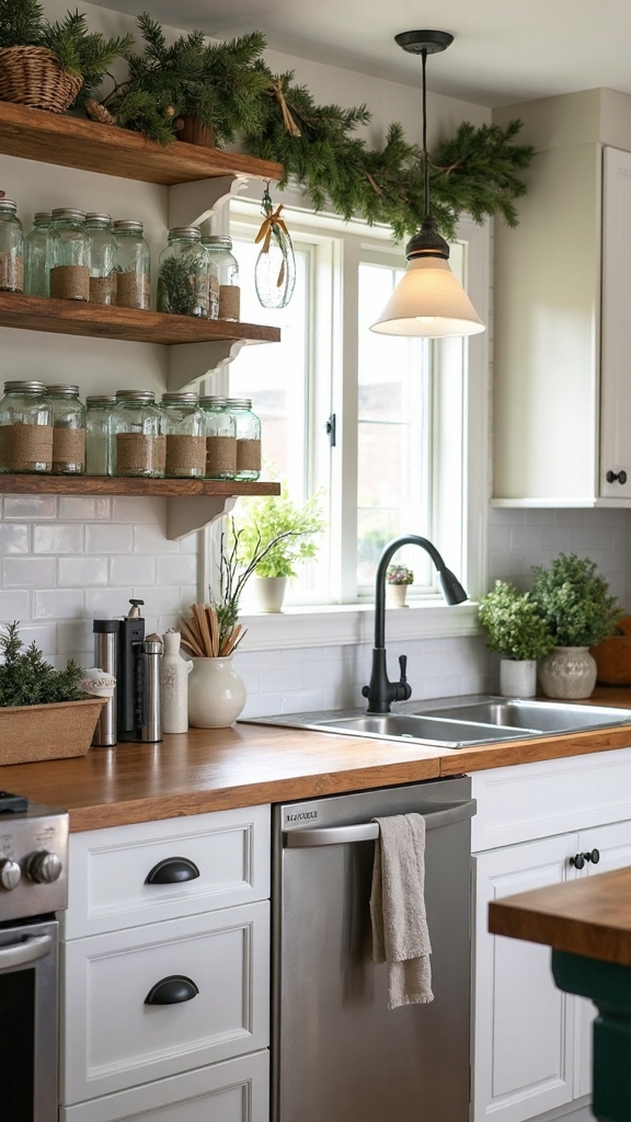 rustic farmhouse mason jars burlap accents