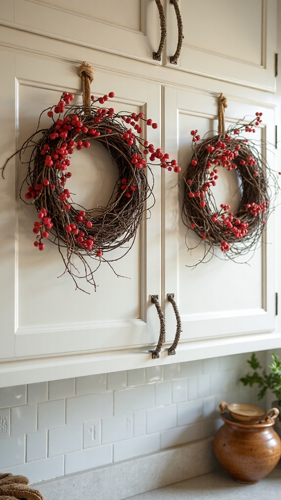 rustic festive textured kitchen decor