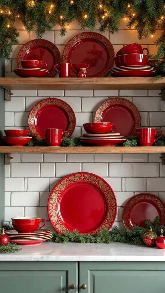 seasonal display through open shelving