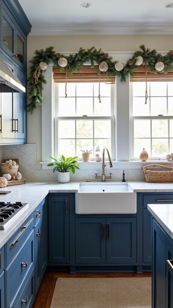 soothing coastal christmas decor