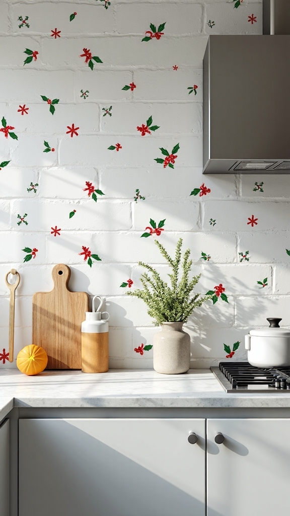 temporary backsplash holiday transformation decals