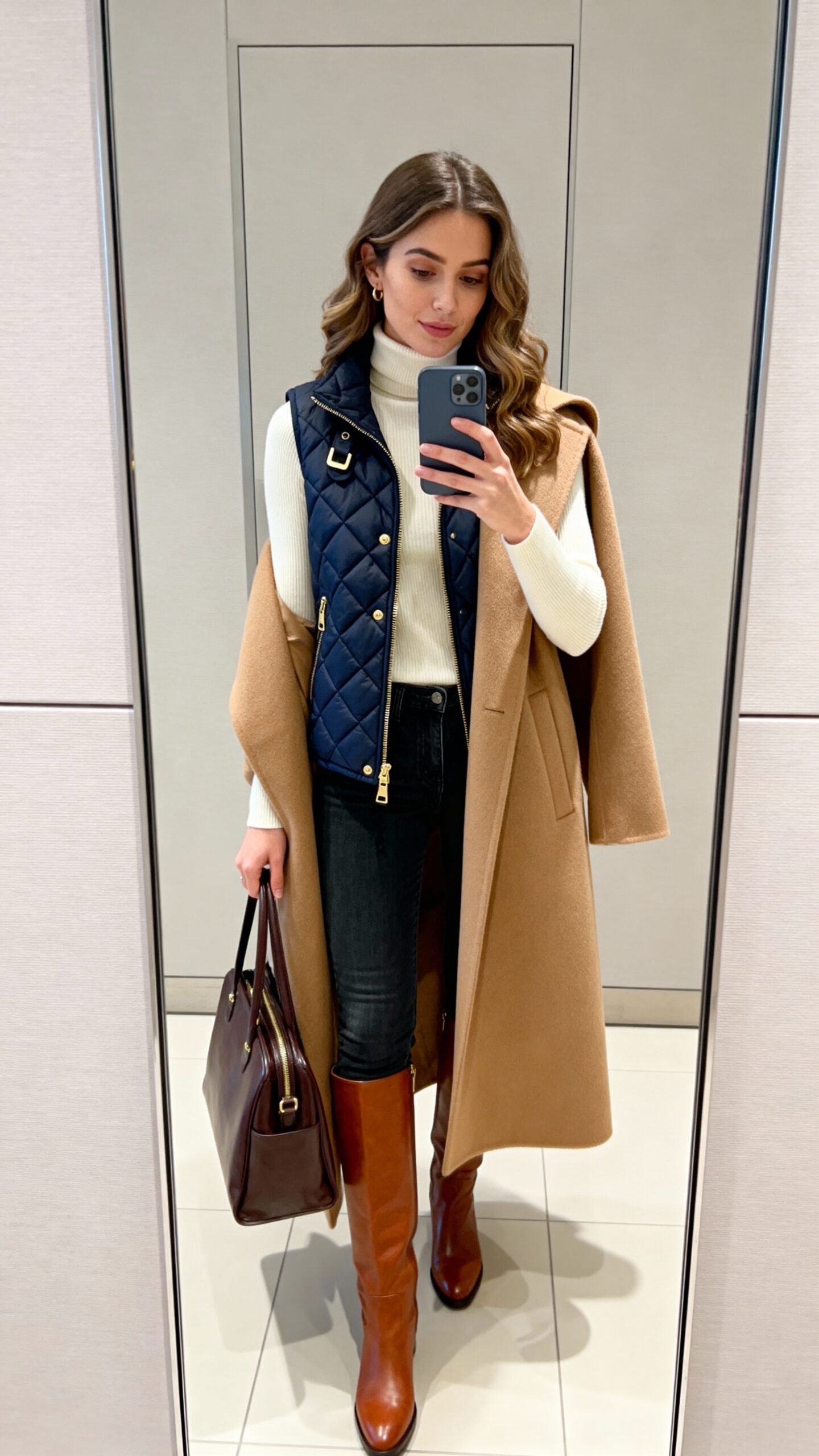 versatile temperature regulating quilted vest layering