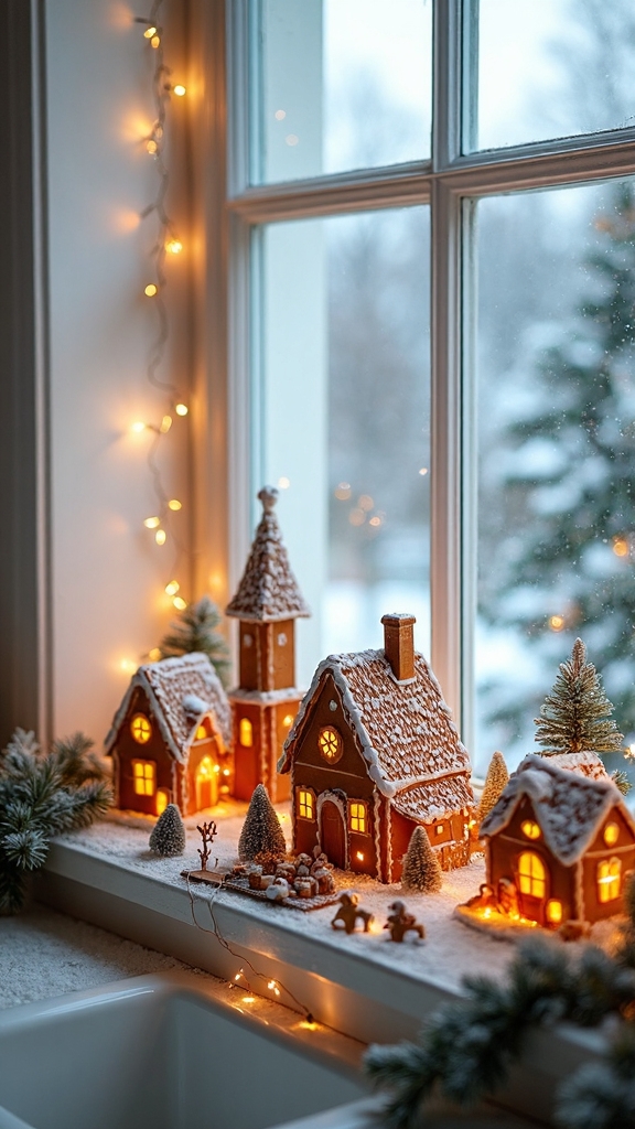 whimsical gingerbread winter wonderland