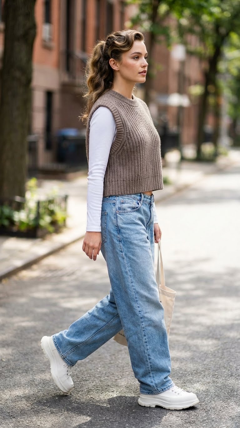 12 Baggy Denim Jeans Outfit Ideas for Everyday Styling