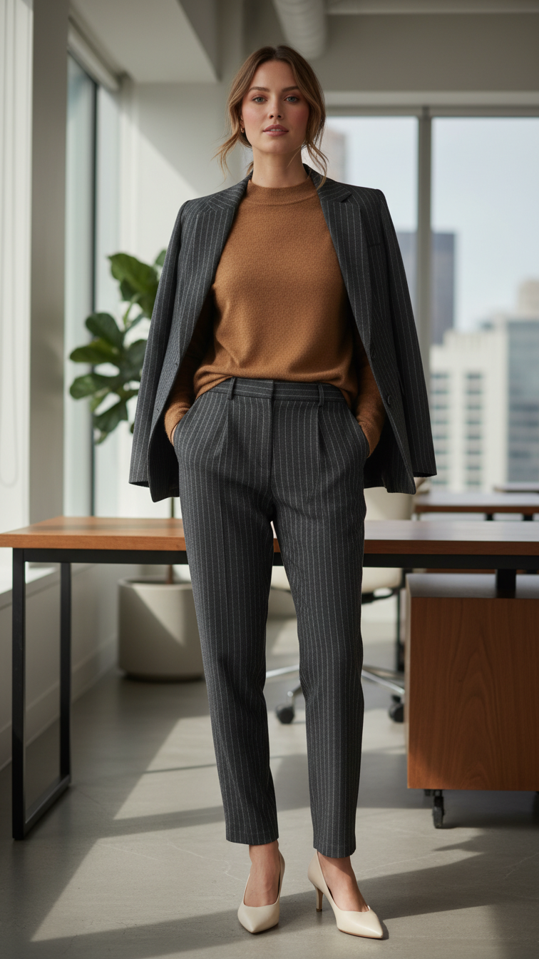 13 Brown Office Outfit Ideas That Feel Warm and Stylish