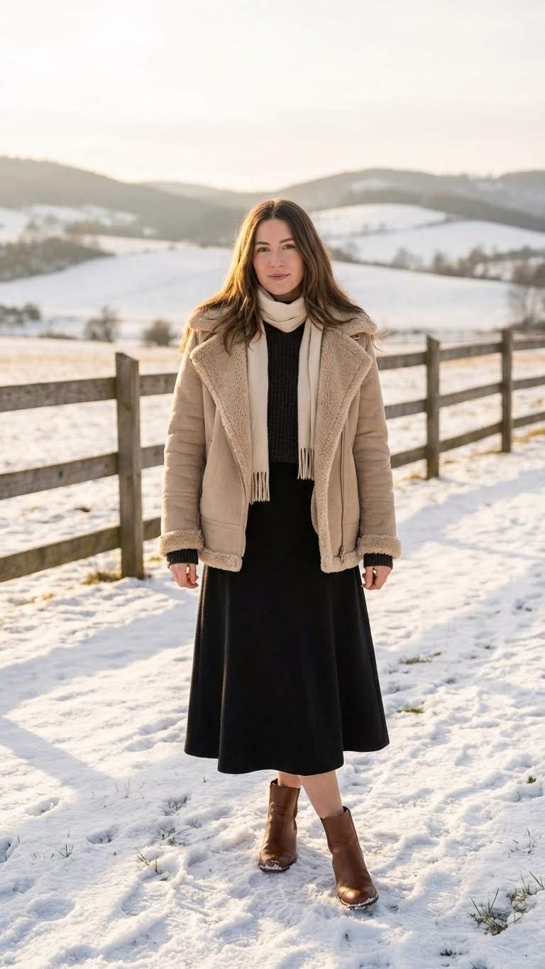 13 Black Winter Skirt Outfit Ideas That Blend Elegance and Edge
