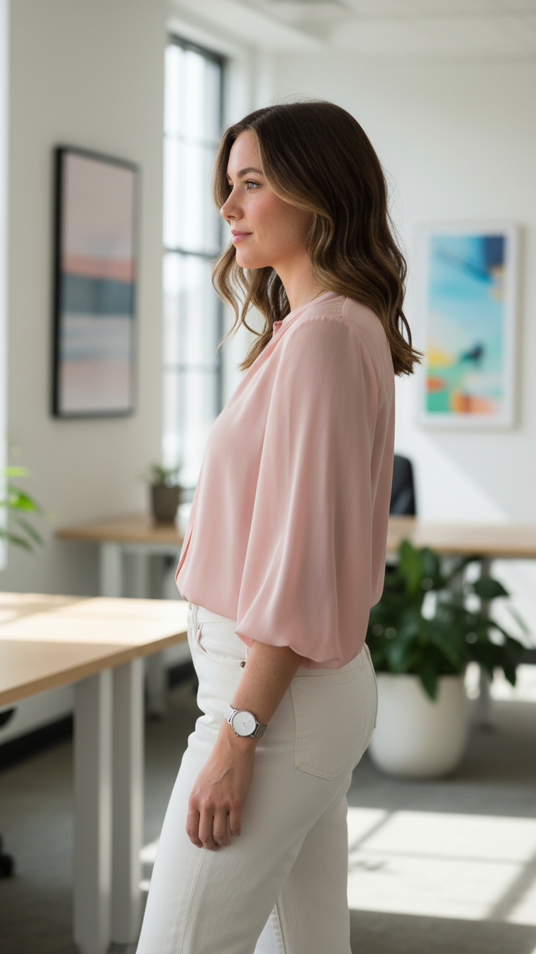 14 White Jeans Office Outfit Ideas That Feel Fresh