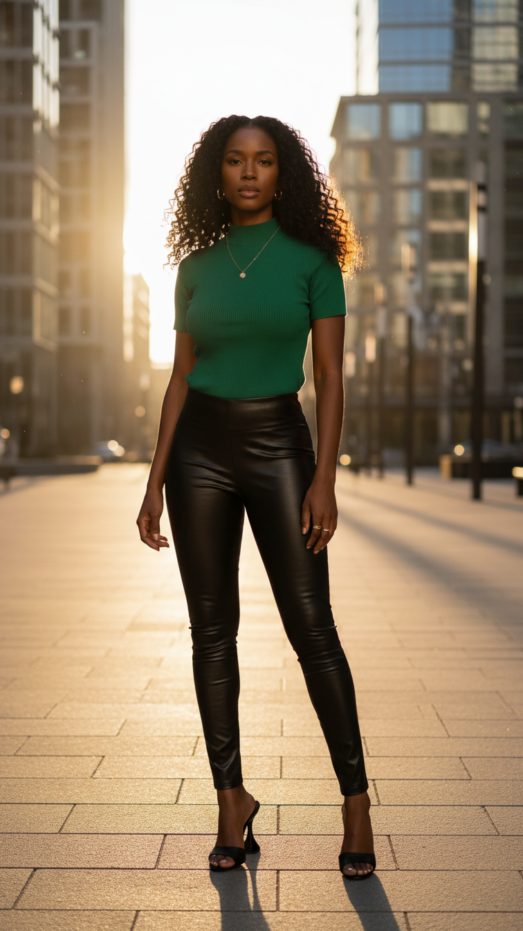 14 Leggings Outfit Winter Ideas for Black Women That Slay