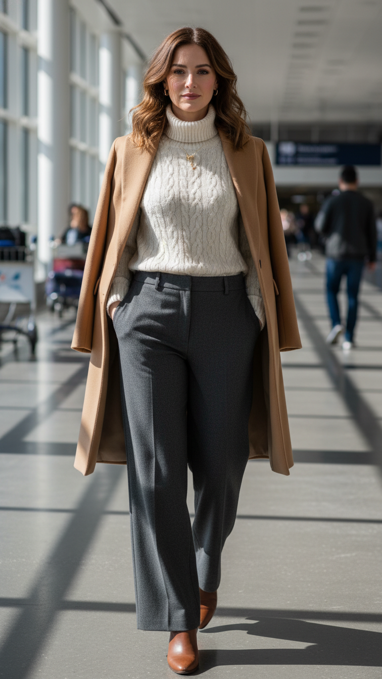 13 Cute Airport Outfit Ideas for Winter That Look Effortless