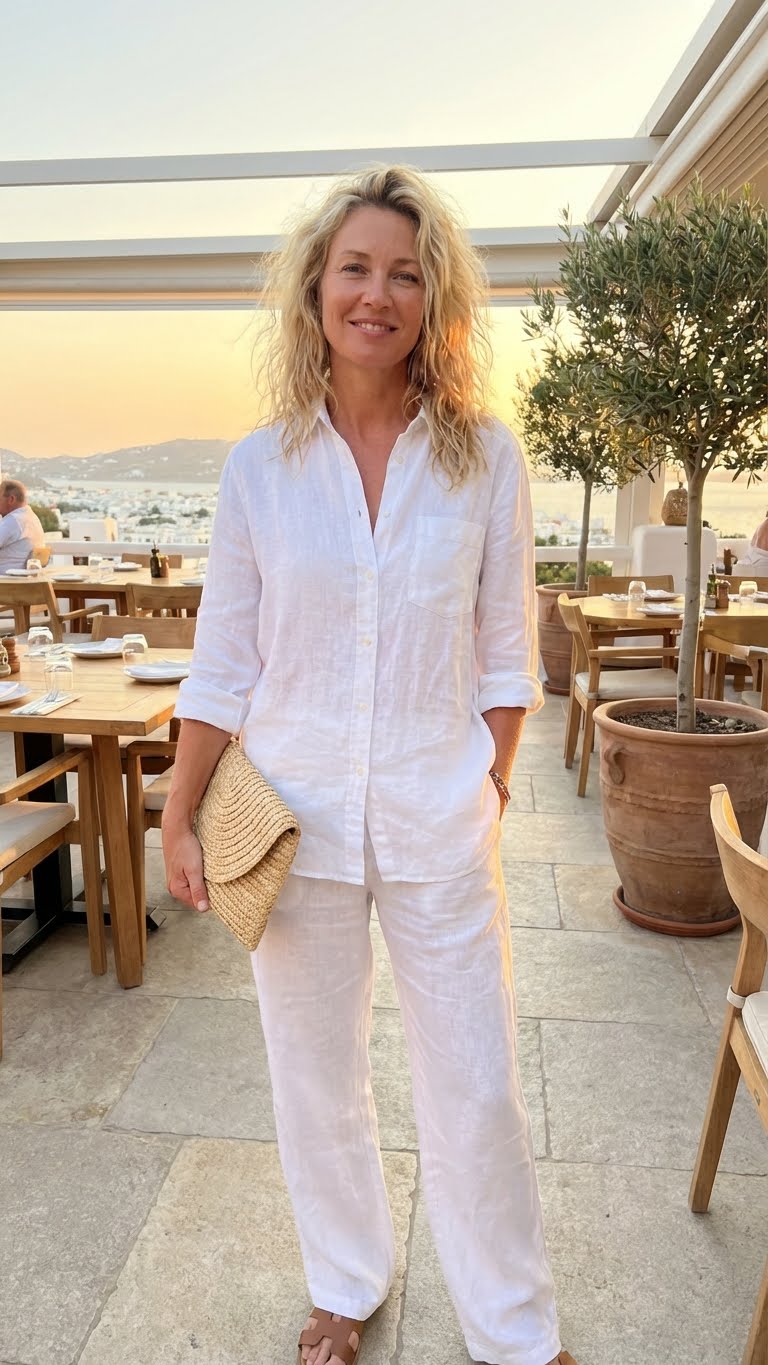 12 White Dinner Outfit Ideas That Look Clean and Chic