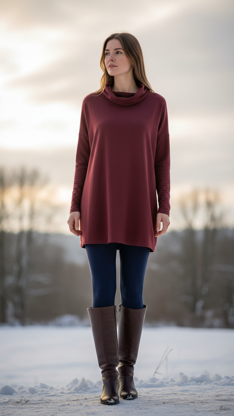 14 Blue Leggings Outfit Winter Ideas for Cool Toned Looks