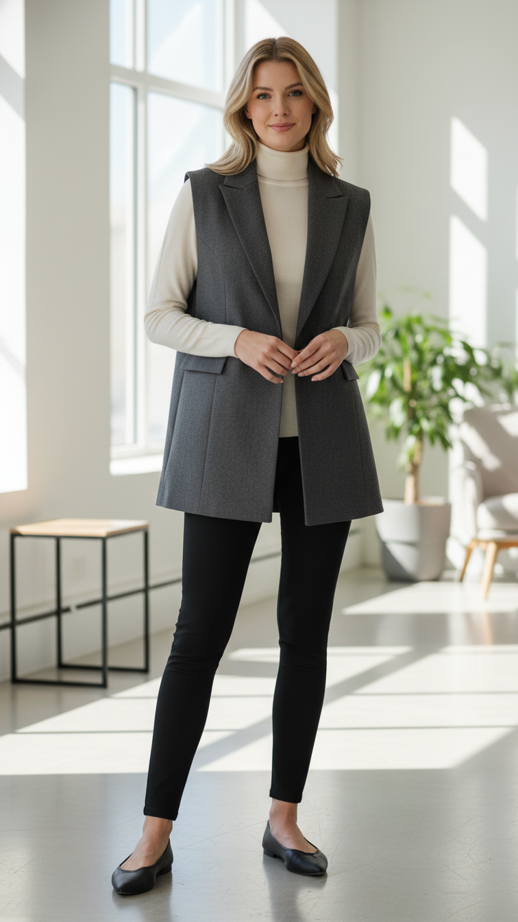 12 Leggings Office Outfit Ideas That Still Look Put Together