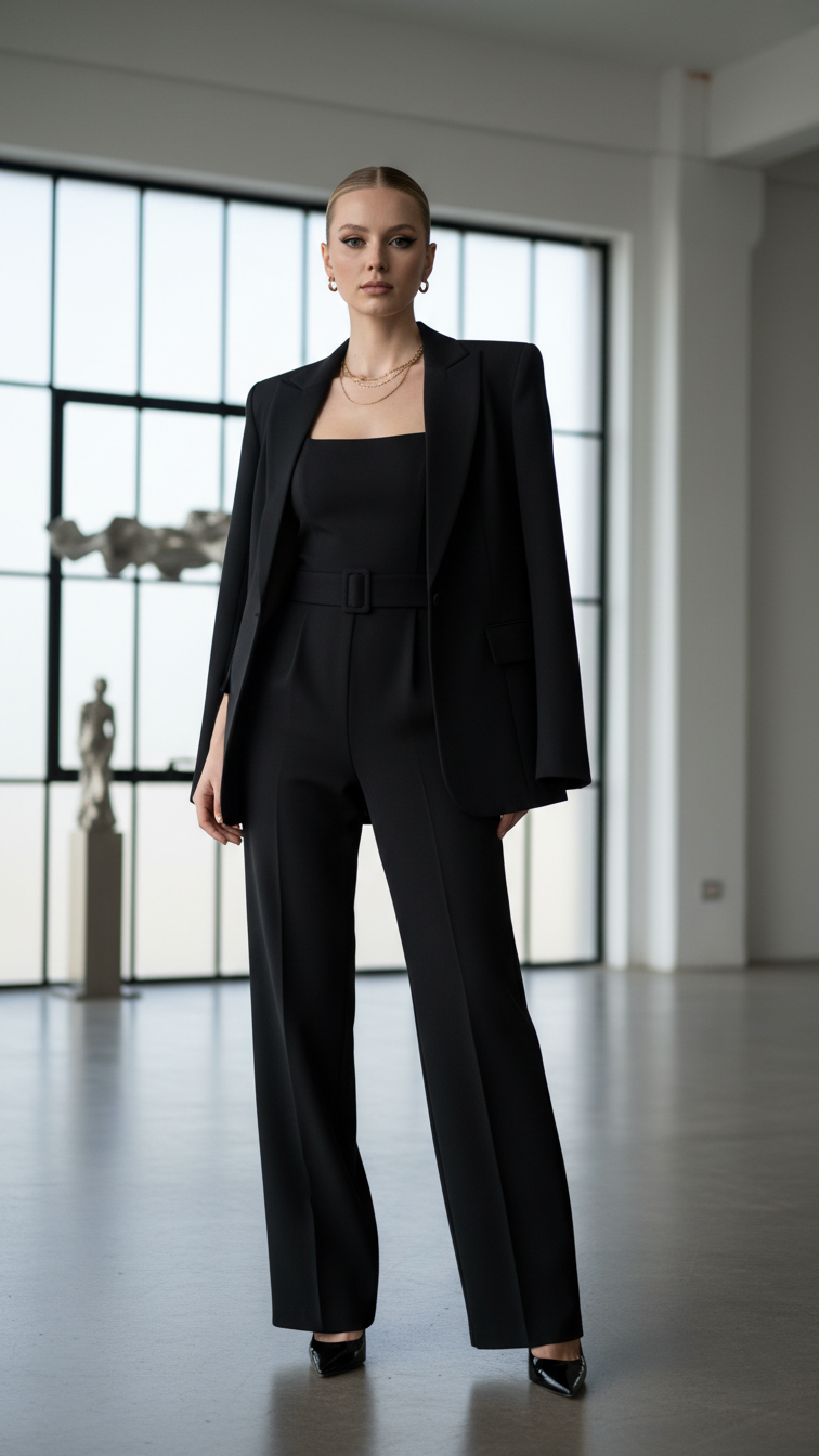 12 All-Black Winter Dinner Outfit Ideas for a Sleek Look