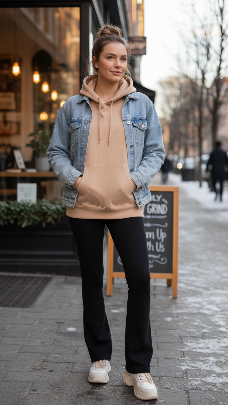 14 Winter Outfits With Flare Leggings That Look Chic and Trendy