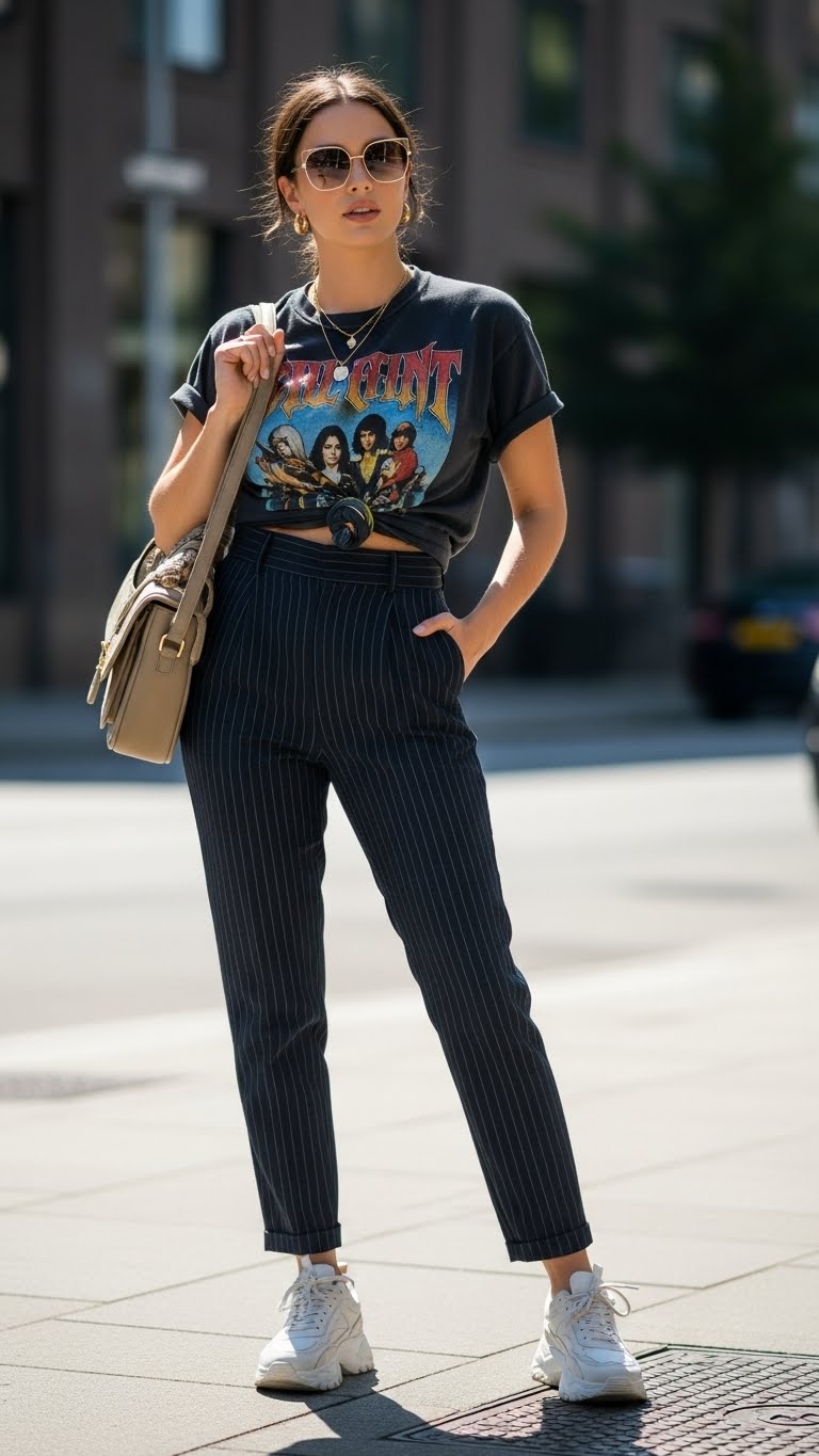 10 Classic Pinstripe Trousers Outfit Ideas with a Modern Twist