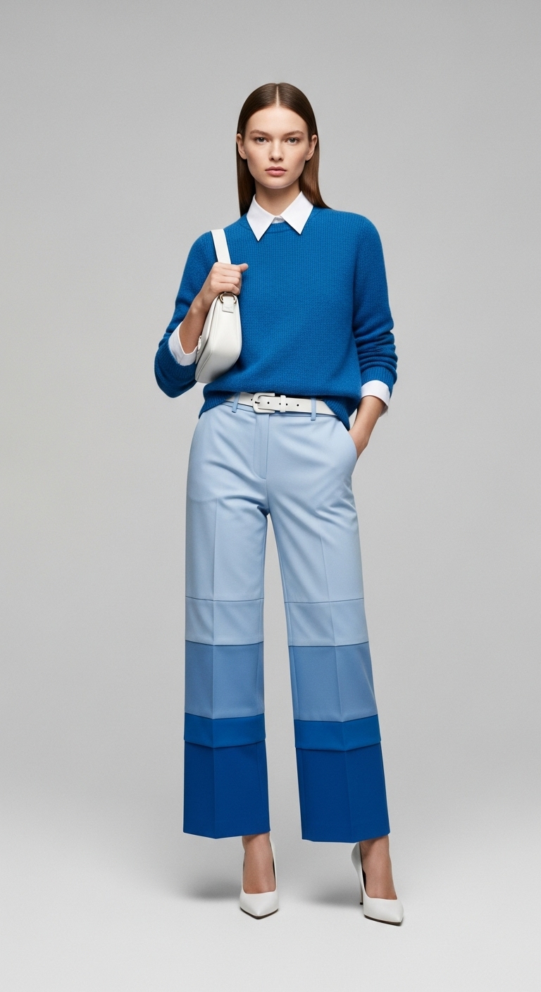 13 Blue Trousers Outfit Ideas That Never Go Out of Style