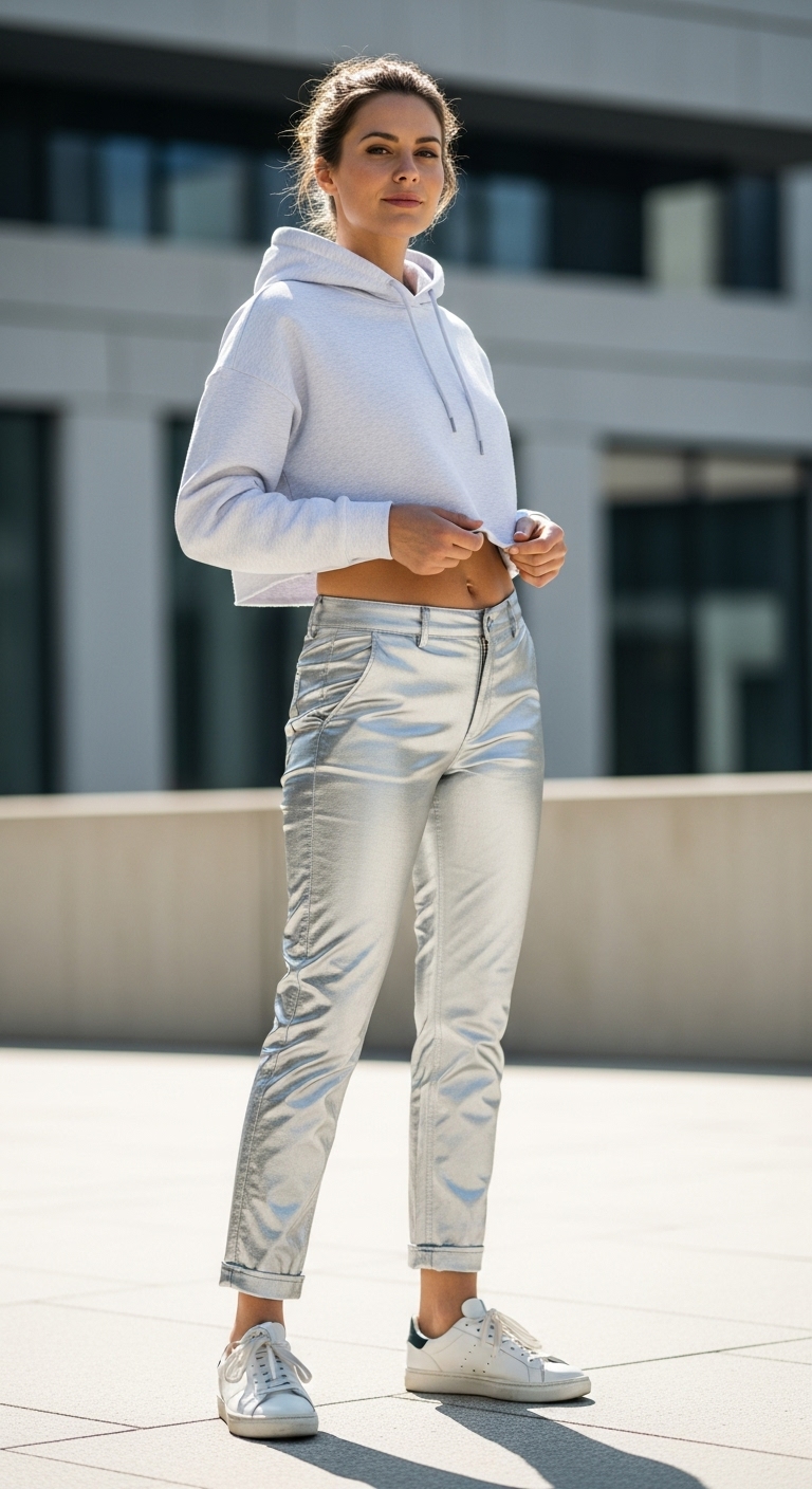 12 Metallic Trousers Outfit Ideas for a Futuristic Vibe